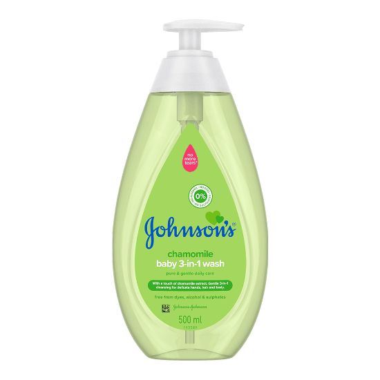 Picture of JOHNSONS BABY BATH WASH  3-IN-1 CHAMOMILE 500ml 