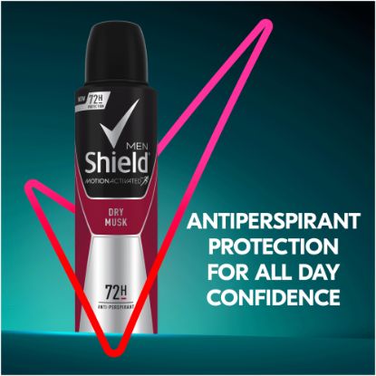 Picture of SHIELD MEN DEODORANT SPRAY - DRY MUSK 150ml
