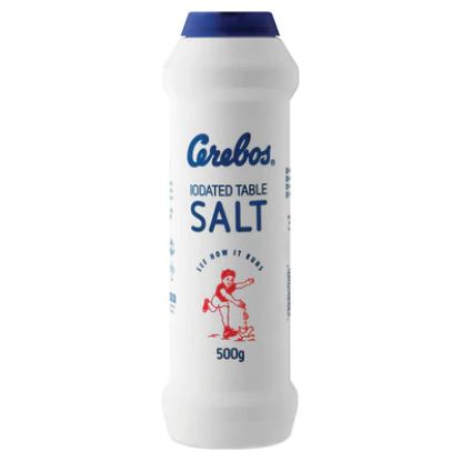 Picture of CEREBOS TABLE SALT (IODATED) - WHITE FLASK 500g
