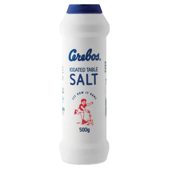 Picture of CEREBOS TABLE SALT (IODATED) - WHITE FLASK 500g