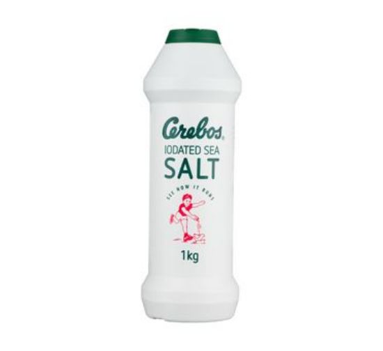 Picture of CEREBOS SEA SALT (IODATED) - WHITE FLASK 1KG