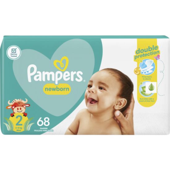 Picture of PAMPERS S2 MINI NEW BABY DIAPERS VALUE PACK 1x68