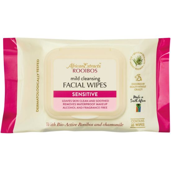 Picture of ROOIBOS FACIAL WIPES - MILD CLEANSING SENSITIVE 1x25