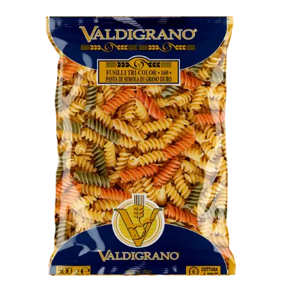 Picture of VALDIGRANO PASTA (ITALY) - FUSILLI SCREWS (TRI COLOUR) 500g