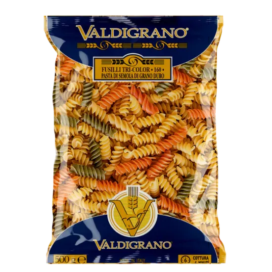 Picture of VALDIGRANO PASTA (ITALY) - FUSILLI SCREWS (TRI COLOUR) 500g