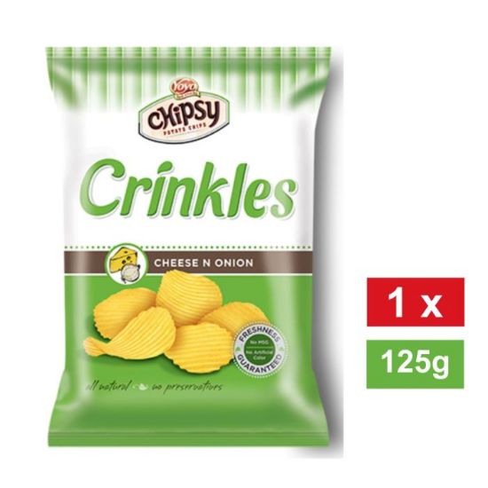 Picture of YOYO CHIPSY CRINKLES CHEESE & ONION POTATO CHIPS 125g