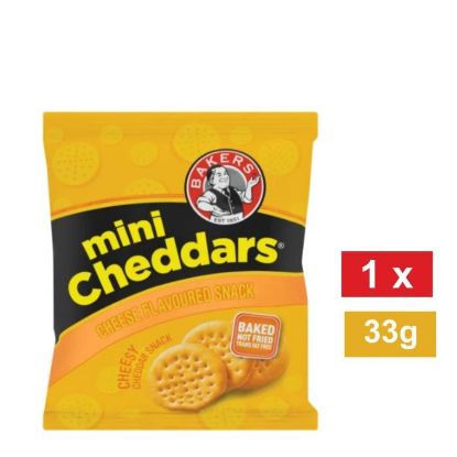 Picture of BAKERS MINI CHEDDARS CHEESE FLAVOURED SNACKS 33g