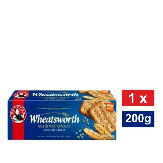 Picture of BAKERS WHEATSWORTH GOLDEN WHEAT CRACKERS 200g