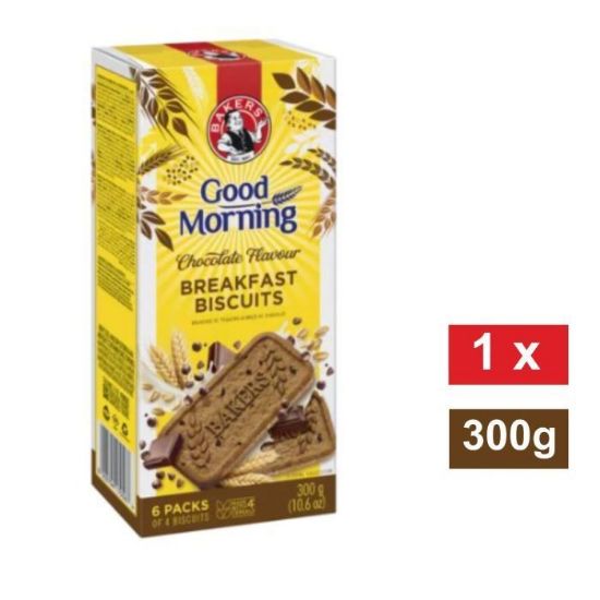 Picture of BAKERS GOOD MORNING CHOCOLATE FLAVOURED BREAKFAST BISCUITS 300g