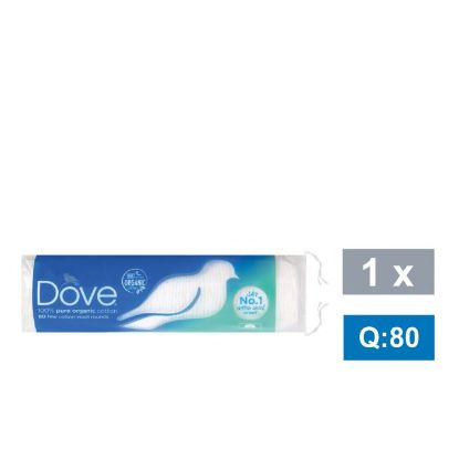 Picture of DOVE 100% PURE COTTON ROUND PADS 80's 