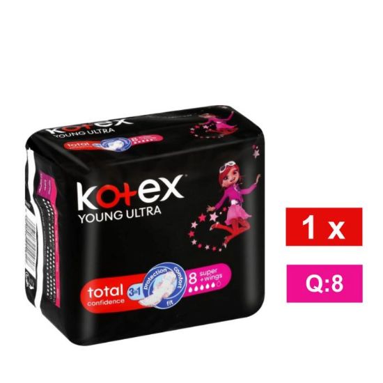 Picture of KOTEX YOUNG ULTRA SUPER & WINGS PADS 8's  