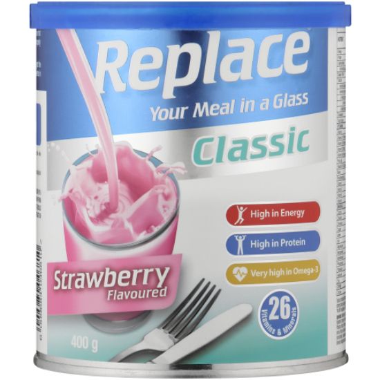 Picture of REPLACE CLASSIC MEAL REPLACEMENT - STRAWBERRY 400g