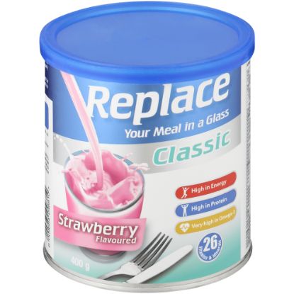 Picture of REPLACE CLASSIC MEAL REPLACEMENT - STRAWBERRY 400g