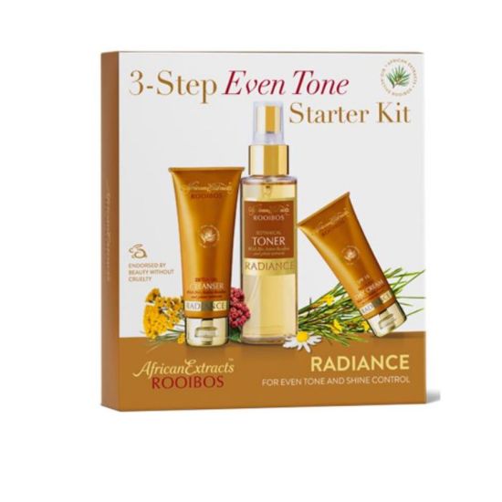 Picture of AFRICAN EXTRACTS ROOIBOS RADIANCE 3 STEP EVEN TONE STARTER KIT 150g