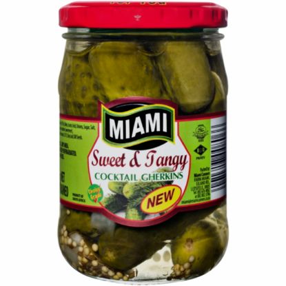 Picture of MIAMI SWEET & TANGY COCKTAIL GHERKINS 265g