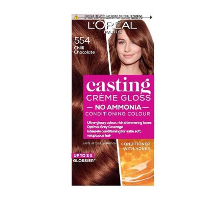 Picture of L'OREAL PARIS CASTING CRÈME GLOSS NO. 554 CHILLI CHOCOLATE HAIR COLOUR DYE 242g 