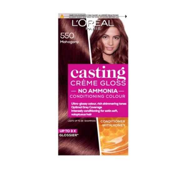 Picture of L'OREAL PARIS CASTING CRÈME GLOSS NO. 550 MAHOGANY HAIR COLOUR DYE 242g