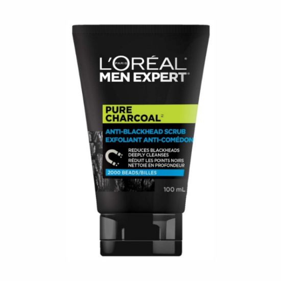 Picture of L'OREAL PARIS MEN EXPECT PURE CHARCOAL ANTI BLACKHEAD DAILY FACE SCRUB 100ml 
