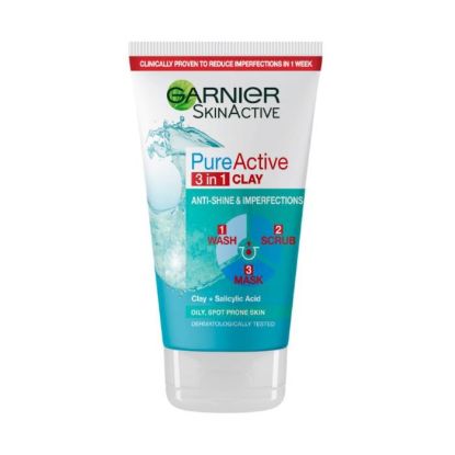 Picture of GARNIER PURE ACTIVE INTENSE 3-IN-1 CLAY FACE WASH 150ml 