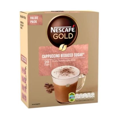 Picture of NESCAFE GOLD SWEETENED INSTANT CAPPUCCINO REDUCED SUGAR STICKS 20x12.5g 