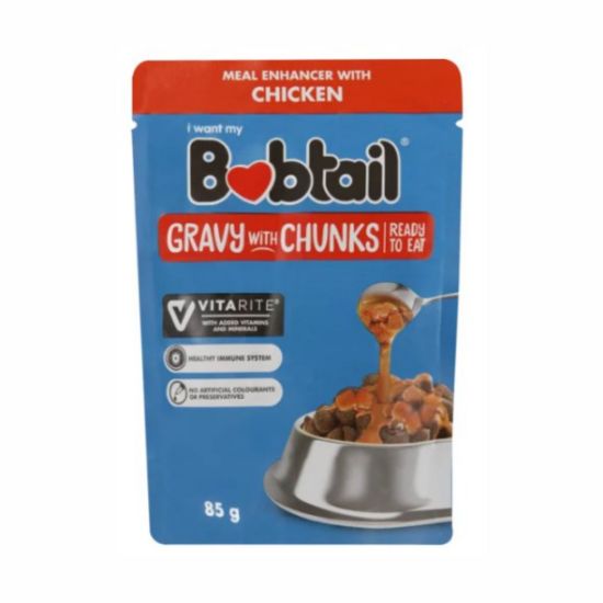 Picture of BOBTAIL CHICKEN GRAVY CHUNKS POUCH DOG FOOD 85g