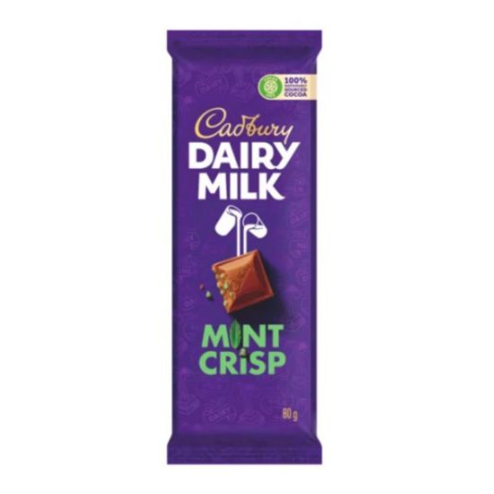 Picture of CADBURY DAIRY MILK MINT CRISP CHOCOLATE SLAB 80g