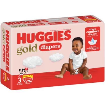 Picture of HUGGIES GOLD NAPPIES - SIZE 3, 1x76