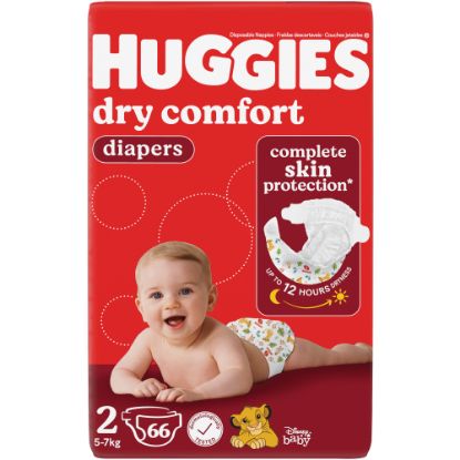 Picture of HUGGIES DRY COMFORT NAPPIES - SIZE 2, 1x66