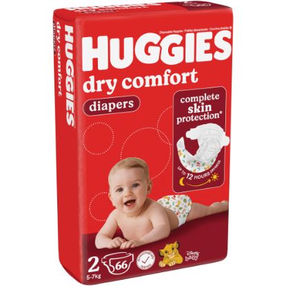 Picture of HUGGIES DRY COMFORT NAPPIES - SIZE 2, 1x66