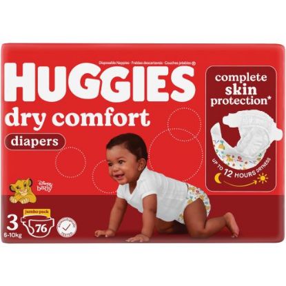Picture of HUGGIES DRY COMFORT NAPPIES - SIZE 3, 1x76
