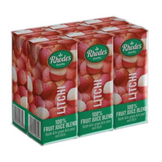 Picture of RHODES QUALITY 100% LITCHI JUICE 6x200ml 