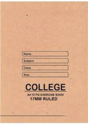 Picture of EXERCISE BOOK WRITING 8MM A4 72 PGS
