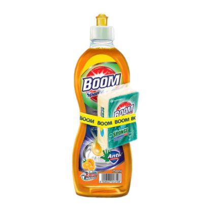 Picture of BOOM SPARKLE PLUS ORANGE DISHWASHING LIQUID (+ SPONGE ) 750ml   
