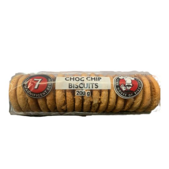Picture of  MAGNIFICENT 7 CHOC CHIP BISCUITS 200g 