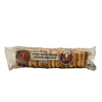 Picture of  MAGNIFICENT 7 CHOC SHORTBREAD SQUARES BISCUITS 200g  