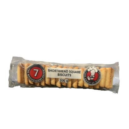 Picture of  MAGNIFICENT 7 SHORTBREAD SQUARES BISCUITS 200g 
