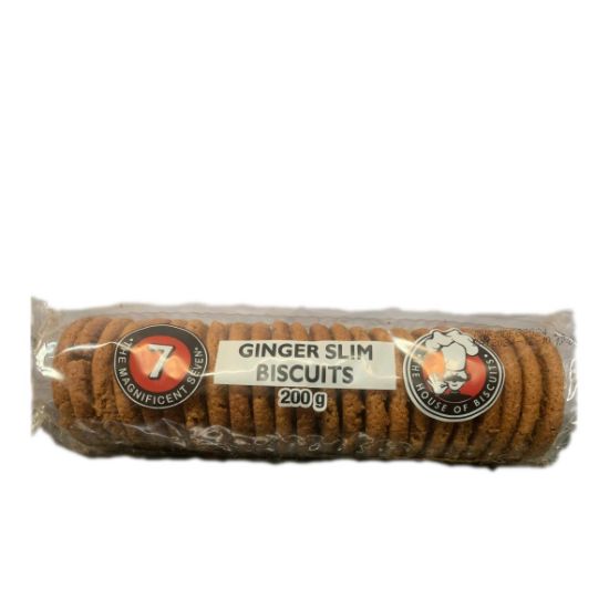 Picture of  MAGNIFICENT 7 GINGER SLIM BISCUITS 200g  