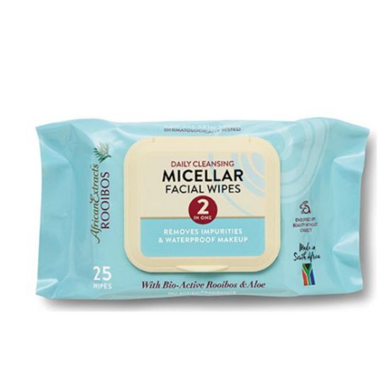 Picture of AFRICAN EXTRACTS ROOIBOS DAILY CLEANSING MICELLAR FACIAL WIPES 25's