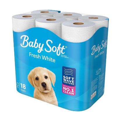 Picture of BABYSOFT WHITE TOILET PAPER 2PLY 18 PACK