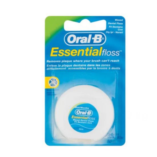Picture of ORAL-B ESSENTIAL FLOSS WAXED DENTAL MINT FLOSS 50m