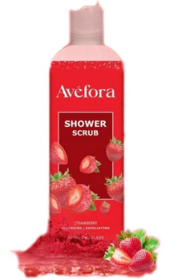 Picture of AVEFORA STRAWBERRY SHOWER SCRUB 500ml  