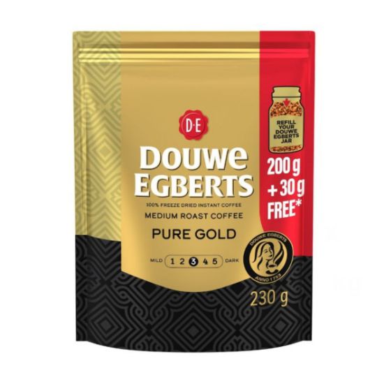 Picture of DOUWE EGBERTS PURE GOLD-3 MEDIUM ROAST INSTANT COFFEE SACHET 230g