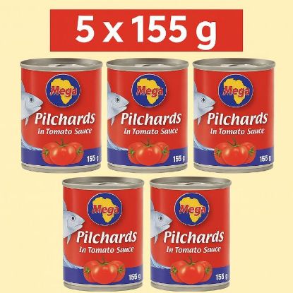 Picture of MEGA PILCHARDS IN TOMATO SAUCE 5x155g