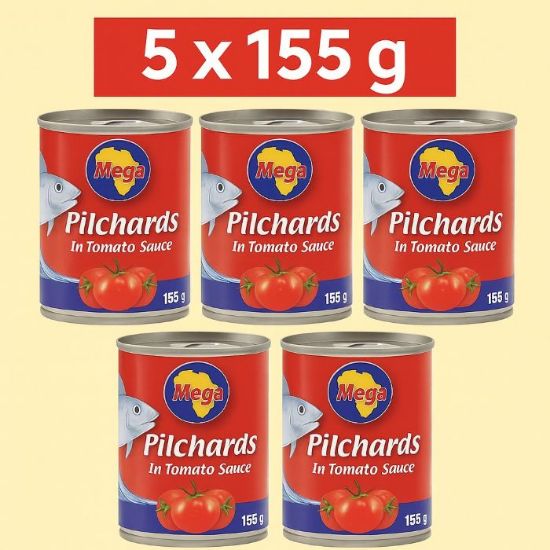 Picture of MEGA PILCHARDS IN TOMATO SAUCE 5x155g