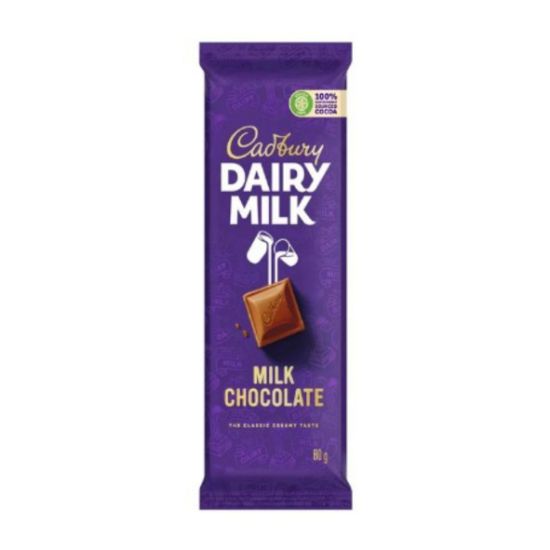 Picture of CADBURY DAIRY MILK CHOCOLATE SLAB 80g   