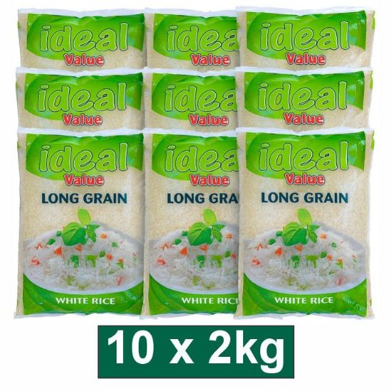 Picture of IDEAL VALUE LONG GRAIN WHITE RICE 10X2KG