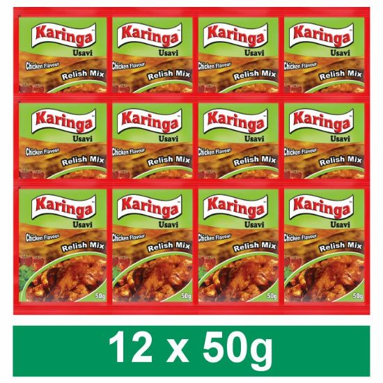 Picture of KARINGA USAVI CHICKEN FLAVOUR RELISH MIX 12x50g