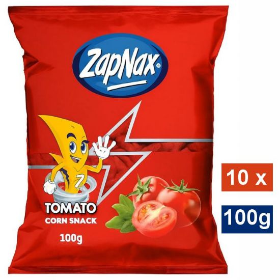 Picture of ZAPNAX TOMATO CORN SNACK 10x100g