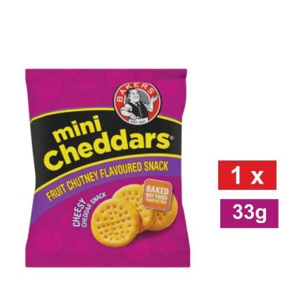 Picture of BAKERS MINI CHEDDARS FRUIT CHUTNEY FLAVOURED SNACKS 33g