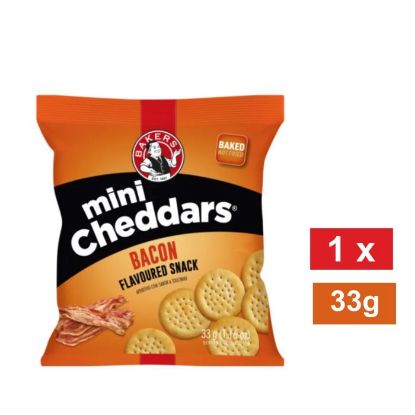 Picture of BAKERS MINI CHEDDARS BACON FLAVOURED SNACKS 33g
